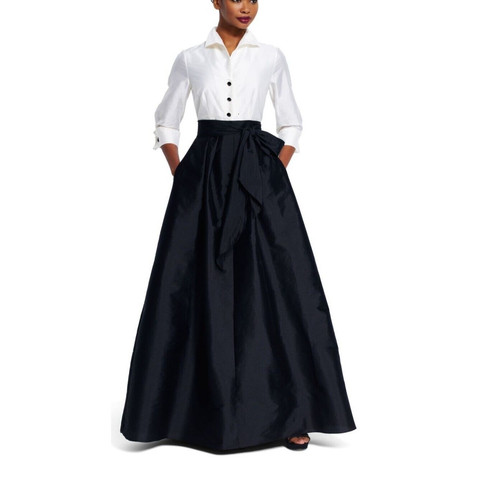 Schwarz taftkleid maxirock mit - taftkleid,