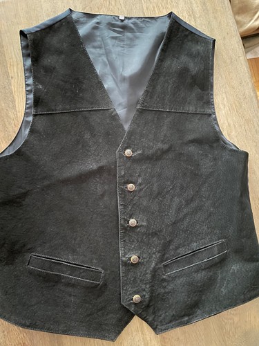 Herren lederweste schwarz - herren,