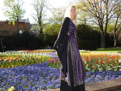 Elbenkleid lavendel schwarz - elbenkleid, lavendel-schwarz