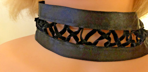 Halsband halsschmuck samt - halsband,,