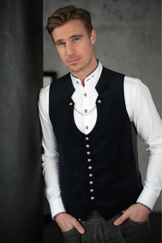 Herren samtweste schwarz - herren,